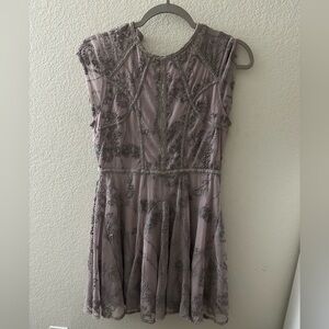 Free People Laurel Purple Lace Dress - Dusty Lilac
